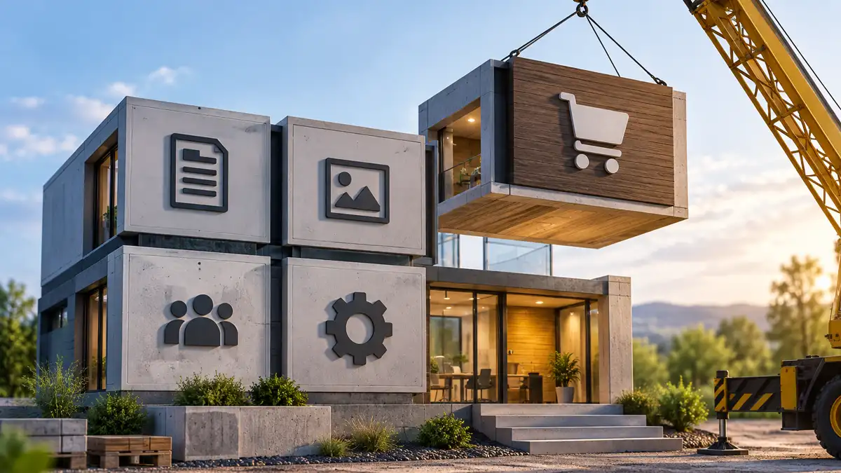 Major website feature being added to an existing modular website structure