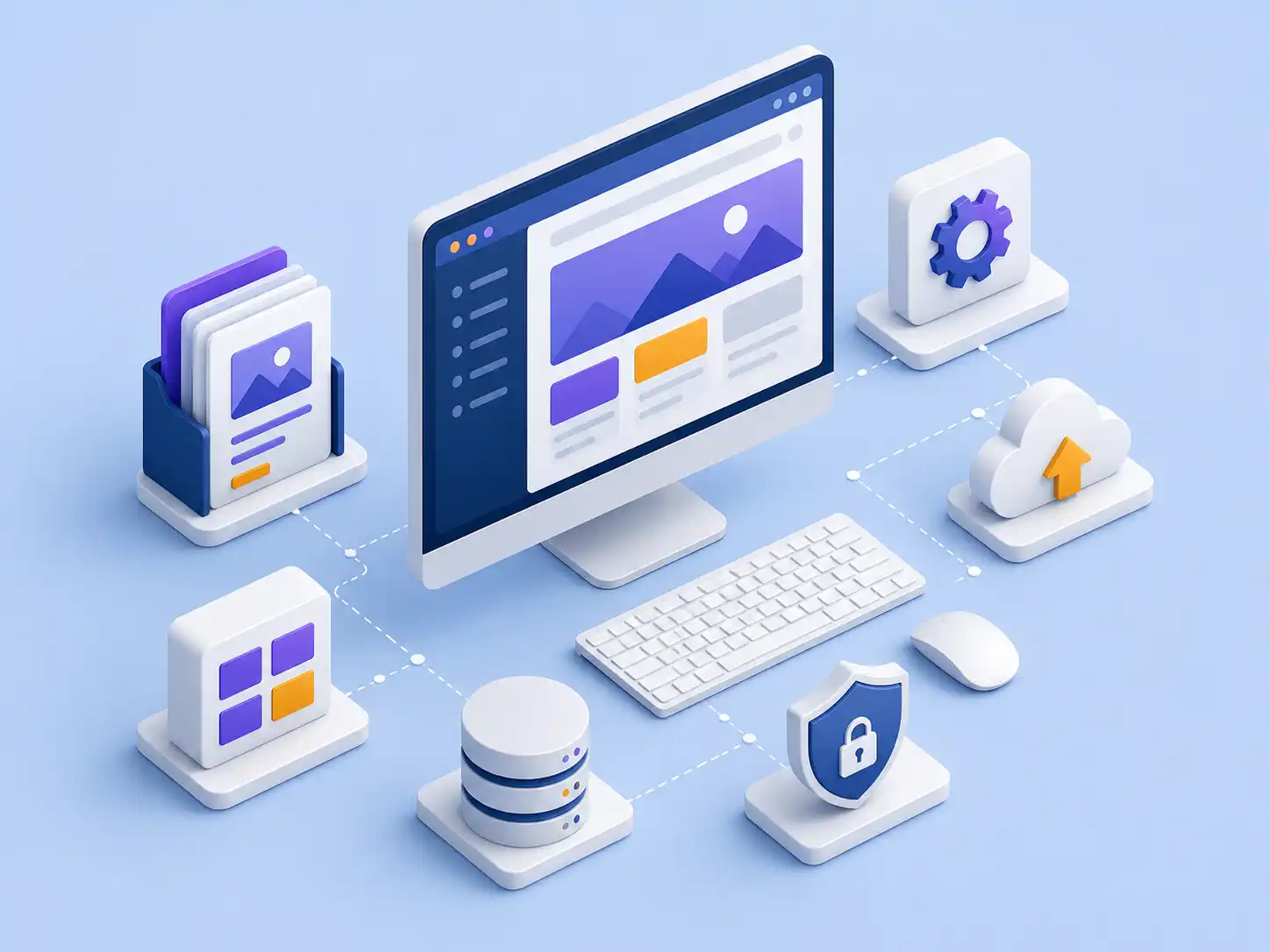 Conceptual illustration of a manageable Joomla website system