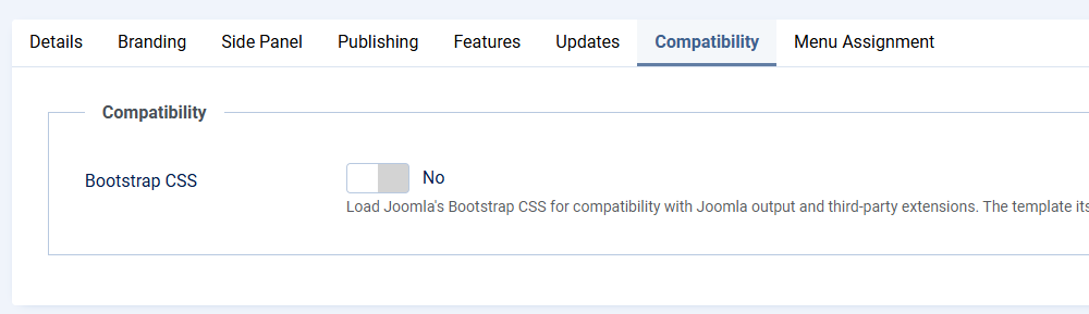 Showing the Venturer setting to enable Bootstrap styling